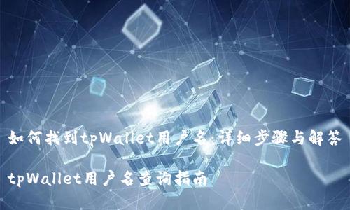 如何找到tpWallet用户名：详细步骤与解答

tpWallet用户名查询指南